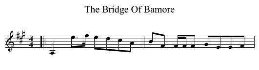 The Bridge Of Bamore - staff notation
