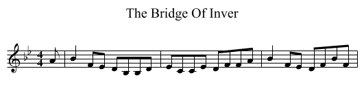 The Bridge Of Inver - staff notation