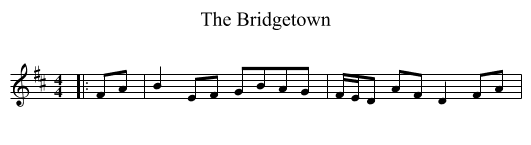 The Bridgetown - staff notation