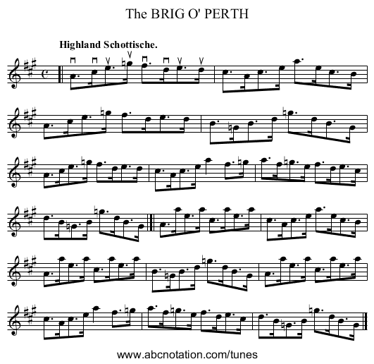 The BRIG O' PERTH - staff notation