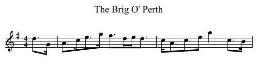 The Brig O' Perth - staff notation