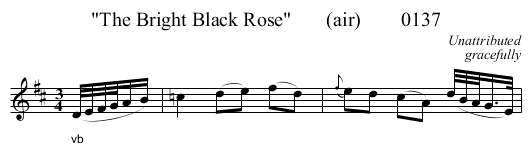 The Bright Black Rose       (air)        0137 - staff notation