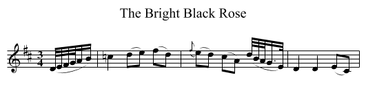 The Bright Black Rose - staff notation