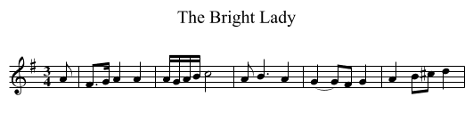 The Bright Lady - staff notation