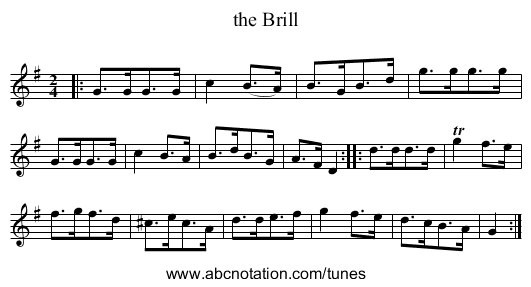 the Brill - staff notation