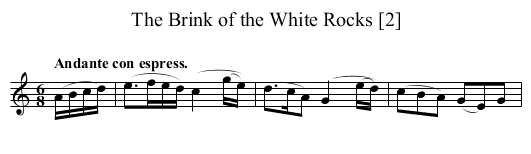 The Brink of the White Rocks [2] - staff notation