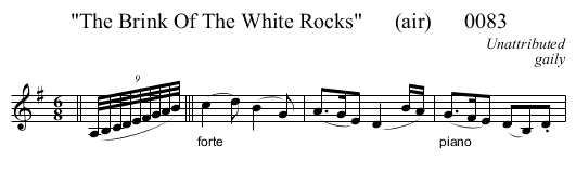 The Brink Of The White Rocks      (air)      0083 - staff notation
