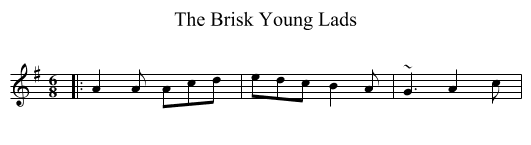 The Brisk Young Lads - staff notation