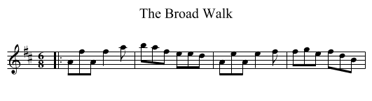 The Broad Walk - staff notation