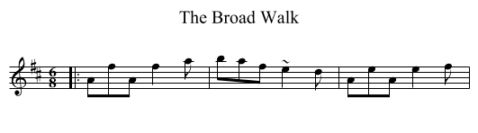 The Broad Walk - staff notation