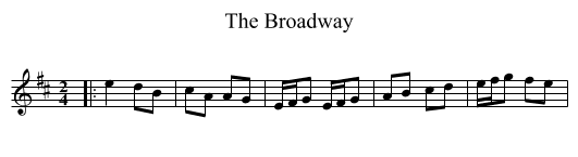 The Broadway - staff notation