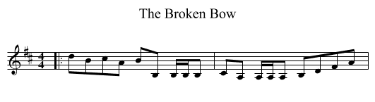 The Broken Bow - staff notation