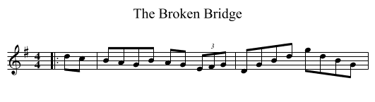 The Broken Bridge - staff notation