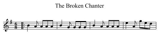 The Broken Chanter - staff notation