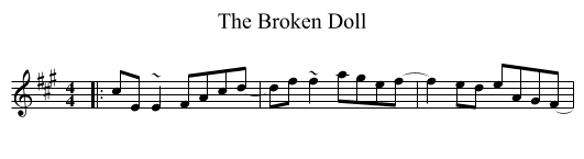 The Broken Doll - staff notation