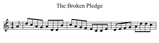 The Broken Pledge - staff notation
