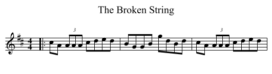 The Broken String - staff notation