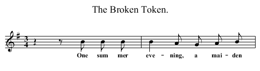 The Broken Token. - staff notation