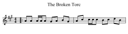 The Broken Torc - staff notation