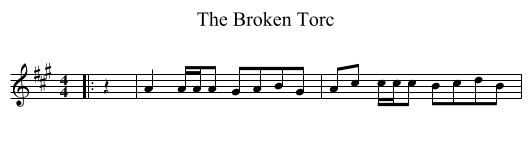 The Broken Torc - staff notation