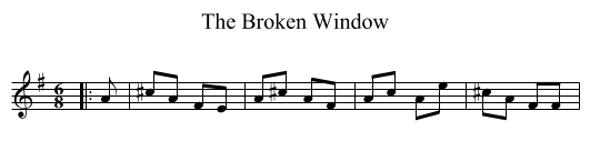 The Broken Window - staff notation