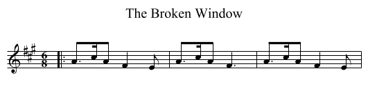 The Broken Window - staff notation