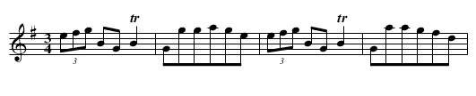 The Broken-Legged Chicken - staff notation