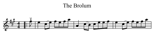 The Brolum - staff notation