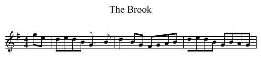 The Brook - staff notation