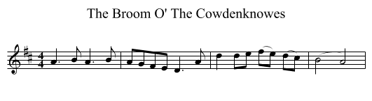 The Broom O' The Cowdenknowes - staff notation