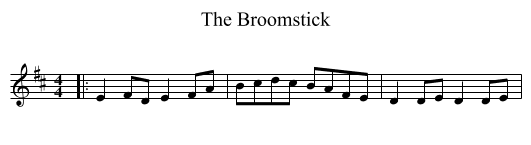 The Broomstick - staff notation
