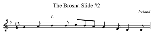 The Brosna Slide #2 - staff notation