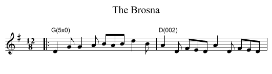 The Brosna - staff notation