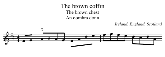 The brown coffin - staff notation