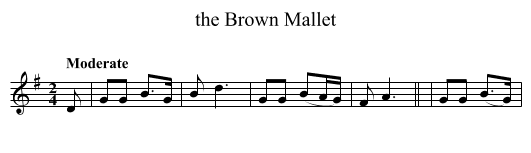 the Brown Mallet - staff notation