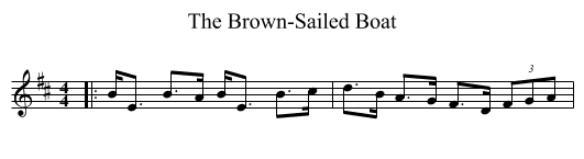 The Brown-Sailed Boat - staff notation
