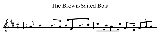 The Brown-Sailed Boat - staff notation