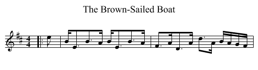 The Brown-Sailed Boat - staff notation