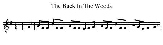 The Buck In The Woods - staff notation