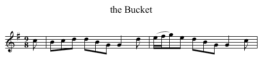 the Bucket - staff notation