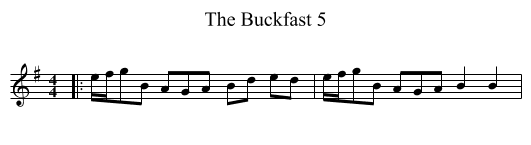 The Buckfast 5 - staff notation
