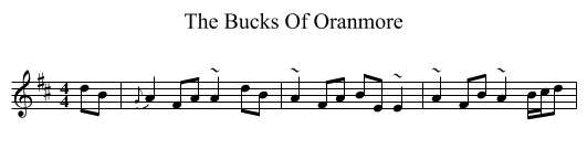 The Bucks Of Oranmore - staff notation