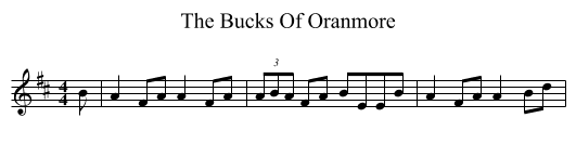 The Bucks Of Oranmore - staff notation