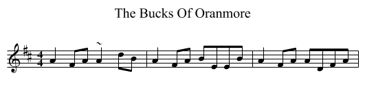 The Bucks Of Oranmore - staff notation