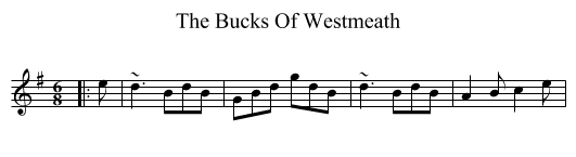 The Bucks Of Westmeath - staff notation
