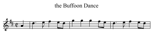 the Buffoon Dance - staff notation