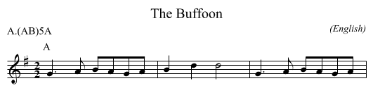 The Buffoon - staff notation