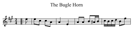 The Bugle Horn - staff notation
