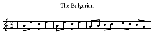 The Bulgarian - staff notation