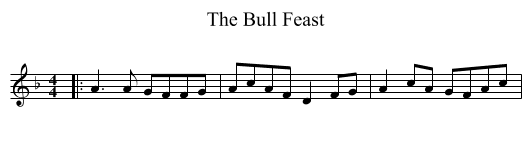 The Bull Feast - staff notation